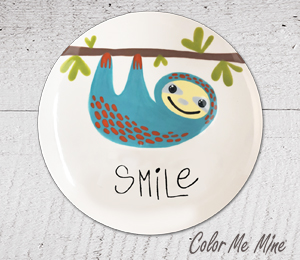 Delray Beach Sloth Smile Plate