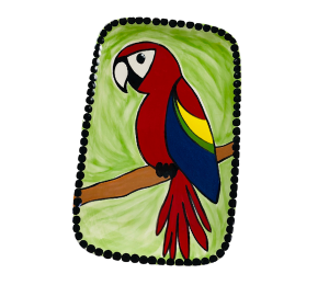 Delray Beach Scarlet Macaw Plate