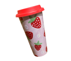 Delray Beach Strawberry Travel Mug