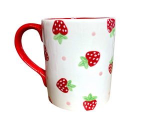 Delray Beach Strawberry Dot Mug